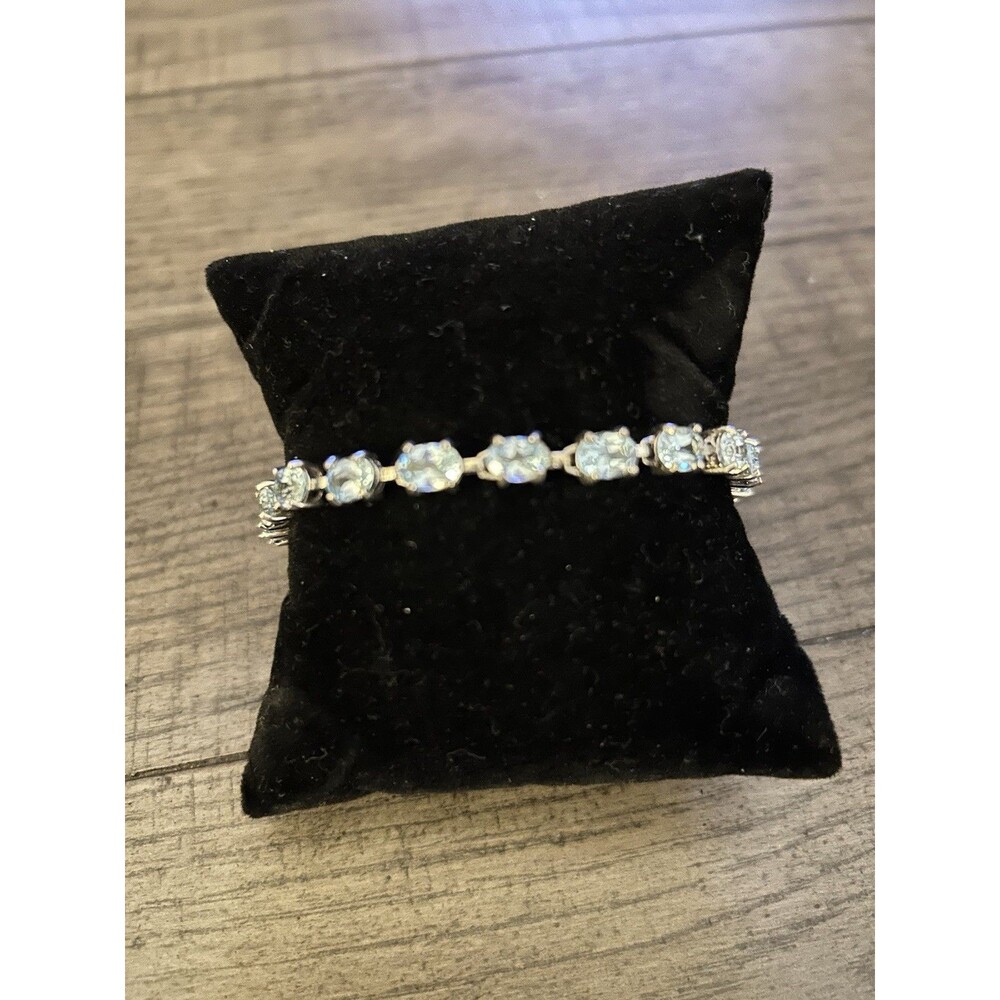 FAS Sterling Silver Topaz Multi-Stone Bracelet 13.2g